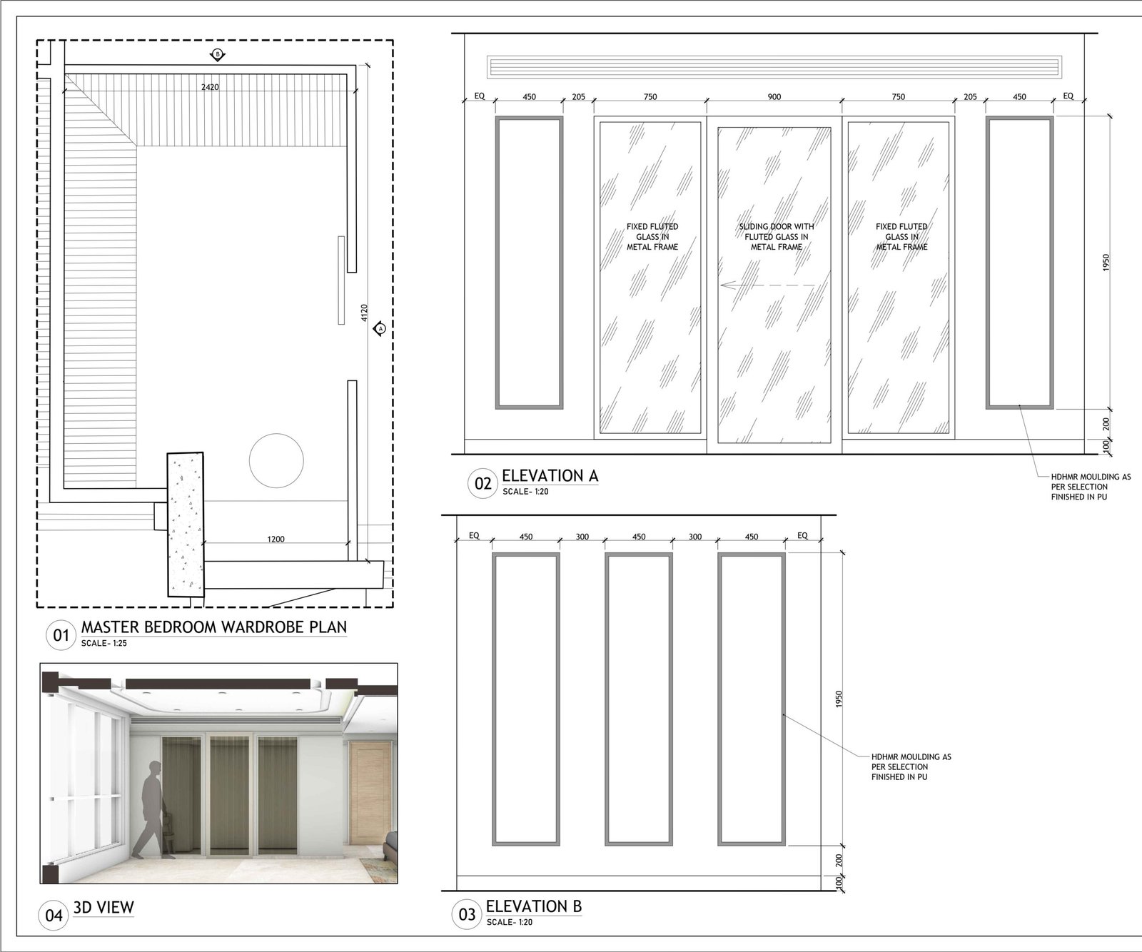 Master Bedroom Closet Partition
